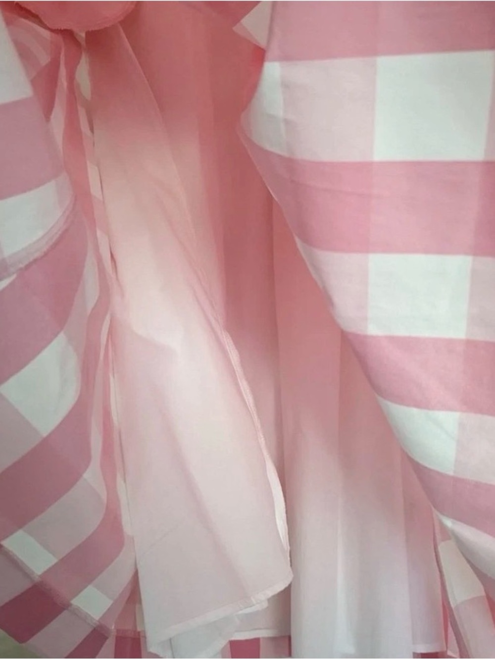 ZARA BARBIE COLLABORATION Strapless Pink Gingham Midi Dress - Picture 9 of 13